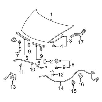 Honda OE - Hood & Components (1.3L)