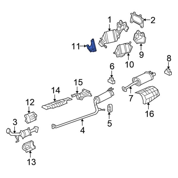 Honda OE 18181RMXA10 Front Lower Catalytic Converter Heat Shield