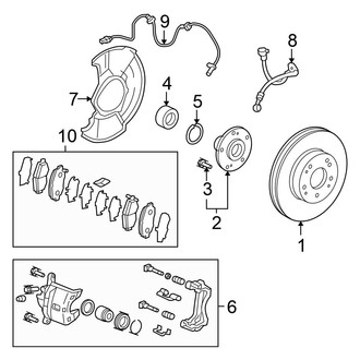Honda OE - Front Suspension - Brake Components (Hybrid / Hybrid-L)
