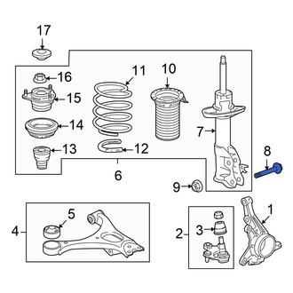 Honda OE - Suspension Strut Bolt