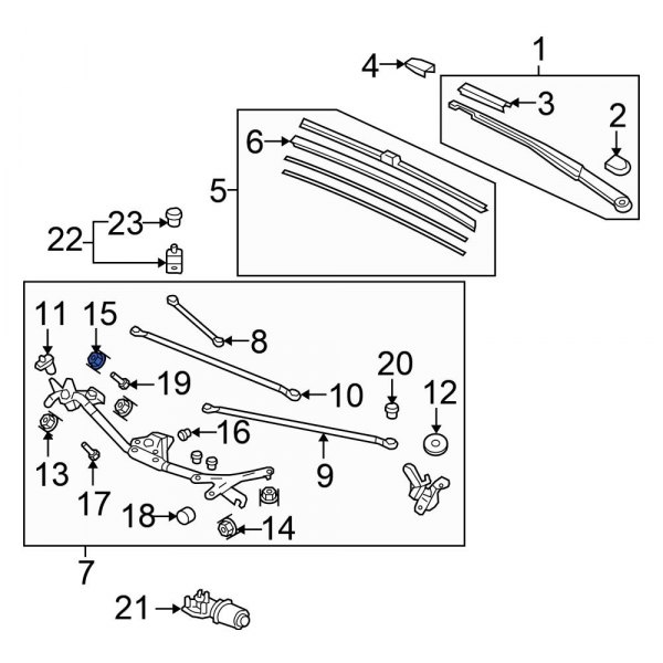 Windshield Wiper Linkage Bushing