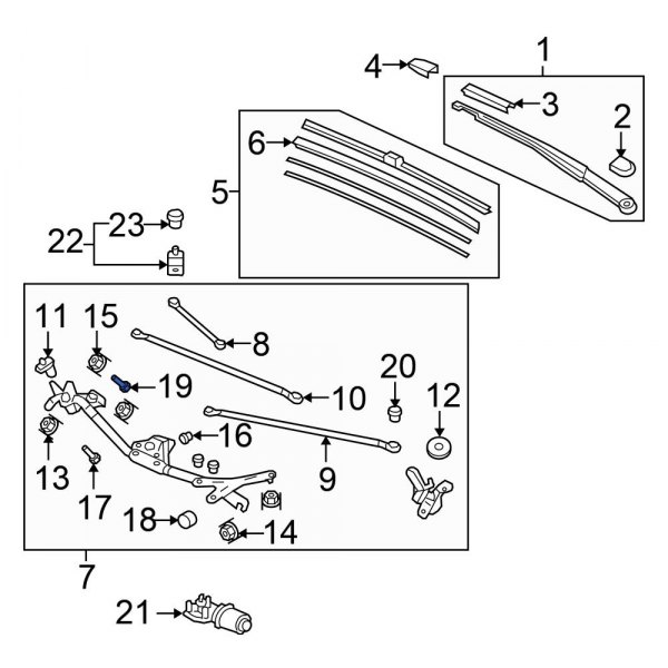 Windshield Wiper Linkage Washer