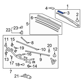Honda OE - Front Right Inner Wiper Arm Cover