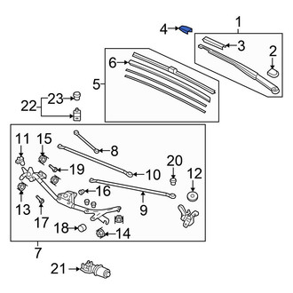 Honda OE - Front Left Outer Wiper Arm Cover