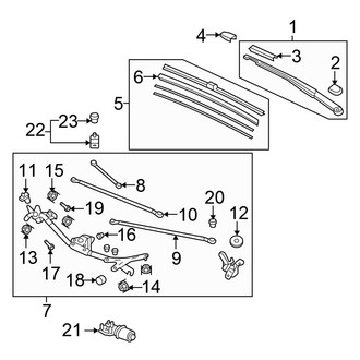 Honda OE - Windshield - Wiper Components