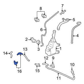 Honda OE - Windshield Washer Hose Connector