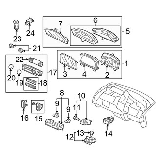Honda OE - Instrument Panel - Cluster & Switches (1.3L)