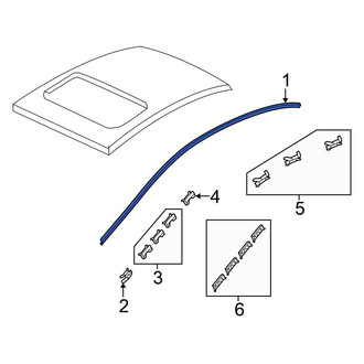 Honda OE - Right Roof Drip Molding