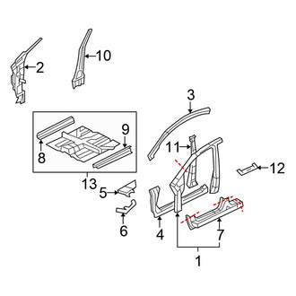 Honda OE - Pillars, Rocker & Floor - Aperture Panel (1.3L)