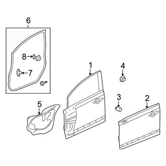 Honda OE - Front Door - Door & Components (1.3L)
