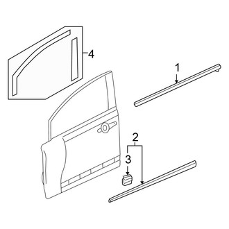 Honda OE - Front Door - Exterior Trim (1.3L)