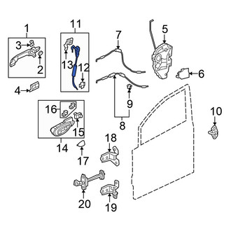 Honda OE - Front Left Door Lock Cylinder