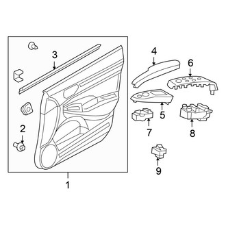 Honda OE - Front Door - Interior Trim (1.3L)