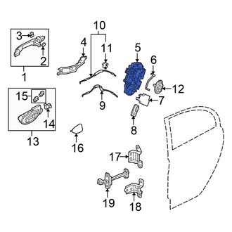 Honda OE - Rear Right Door Latch Assembly
