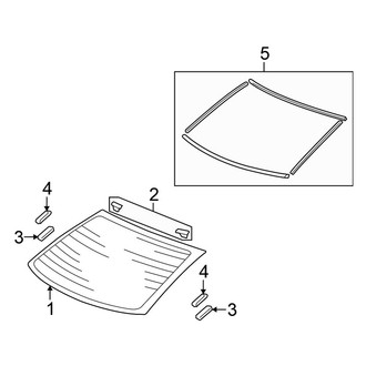 Honda OE - Back Glass - Glass (1.3L)