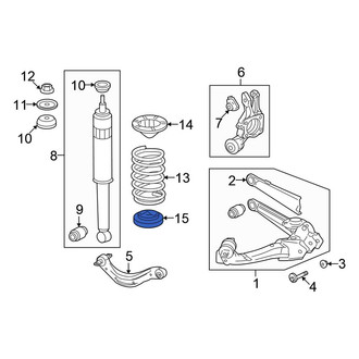 Honda OE - Rear Lower Coil Spring Insulator