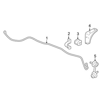 Honda OE - Rear Suspension - Stabilizer Bar & Components (1.3L)