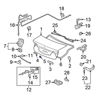 Honda OE - Rear Deck Lid Stop Buffer