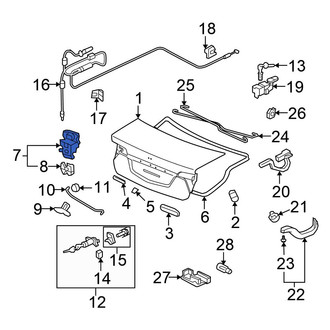 Honda OE - Rear Trunk Lock Cylinder and Key