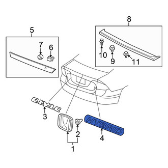 Honda OE - Rear Deck Lid Emblem