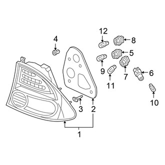 Honda OE - Rear Lamps - Tail Lamps (On Body), (1.3L)