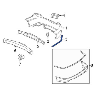 Honda OE - Rear Left Bumper Guide