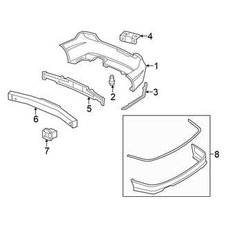 Honda OE - Rear Bumper - Bumper & Components (1.3L)