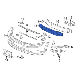 Honda OE - Front Bumper Impact Absorber