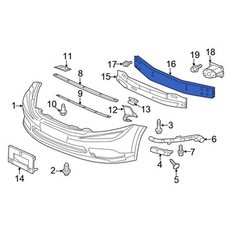 Honda OE - Front Bumper Impact Bar