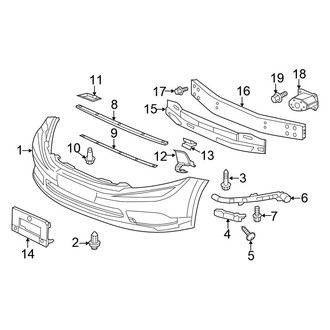Honda OE - Front Bumper - Bumper & Components (FULL HYBRID EV-GAS (FHEV))