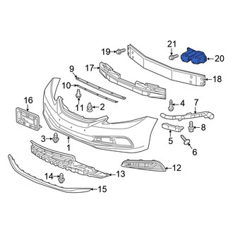 Honda OE - Left Bumper Impact Bar Bracket