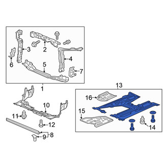 Honda OE - Front Radiator Support Splash Shield