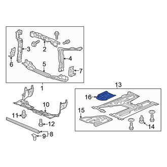 Honda OE - Radiator Support Splash Shield Cap