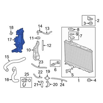 Honda OE - Left Radiator Support Baffle