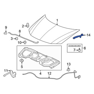 Honda OE - Front Left Hood Hinge
