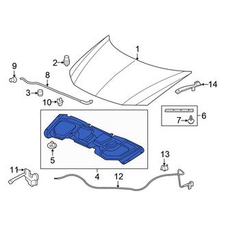 Honda OE - Front Hood Insulation Pad