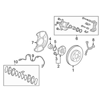 Honda OE - Front Suspension - Brake Components (Hybrid / Hybrid-L)