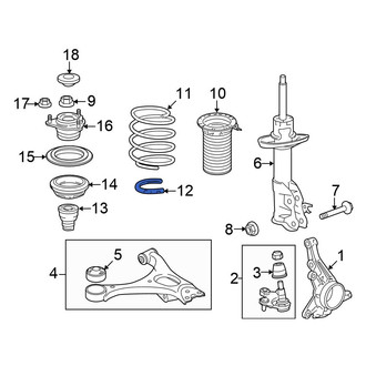Honda OE - Front Lower Coil Spring Insulator