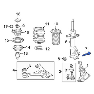 Honda OE - Suspension Strut Bolt