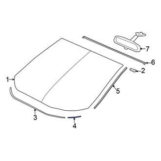 Honda OE - Front Windshield Frame Weatherstrip Seal