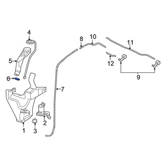 Honda OE - Washer Fluid Reservoir Filler Pipe Seal