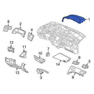 Honda OE - Upper Instrument Panel Cover