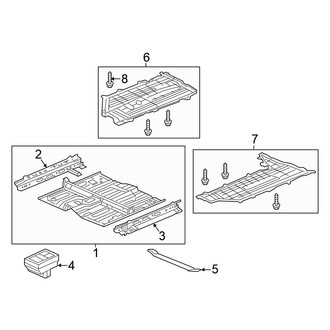 Honda OE - Pillars, Rocker & Floor - Floor & Rails (1.5L)