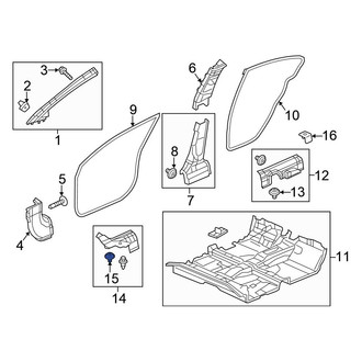 Honda OE - Body D-Pillar Trim Panel Clip