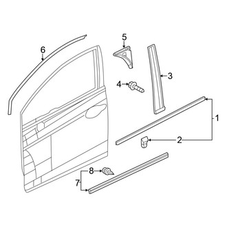 Honda OE - Front Door - Exterior Trim (FULL HYBRID EV-GAS (FHEV))
