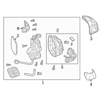 Honda OE - Front Door - Outside Mirrors (1.5L)