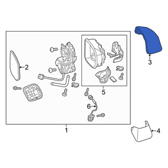 Honda OE - Front Left Upper Door Mirror Cover