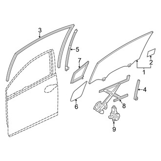 Honda OE - Front Door - Glass & Hardware (Hybrid / Hybrid-L)