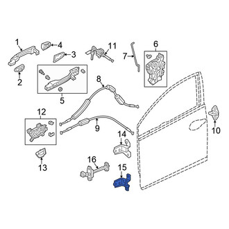 Honda OE - Front Left Lower Door Hinge