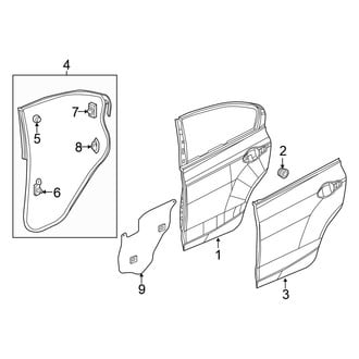 Honda OE - Rear Door - Door & Components (FULL HYBRID EV-GAS (FHEV))